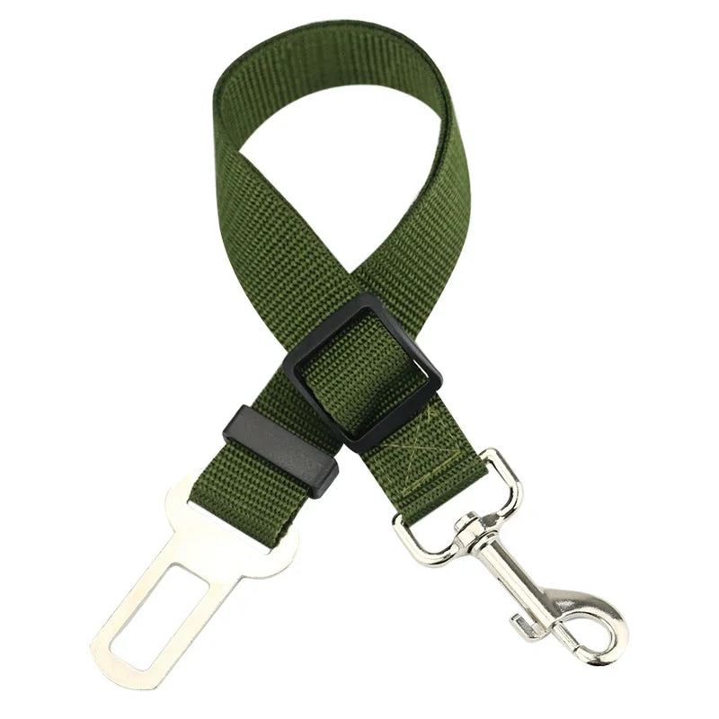 Ceinture de sécurité réglable pour chien et chat, harnais pour véhicule, clip de sécurité, levier de traction, colliers pour chien, accessoires pour chien