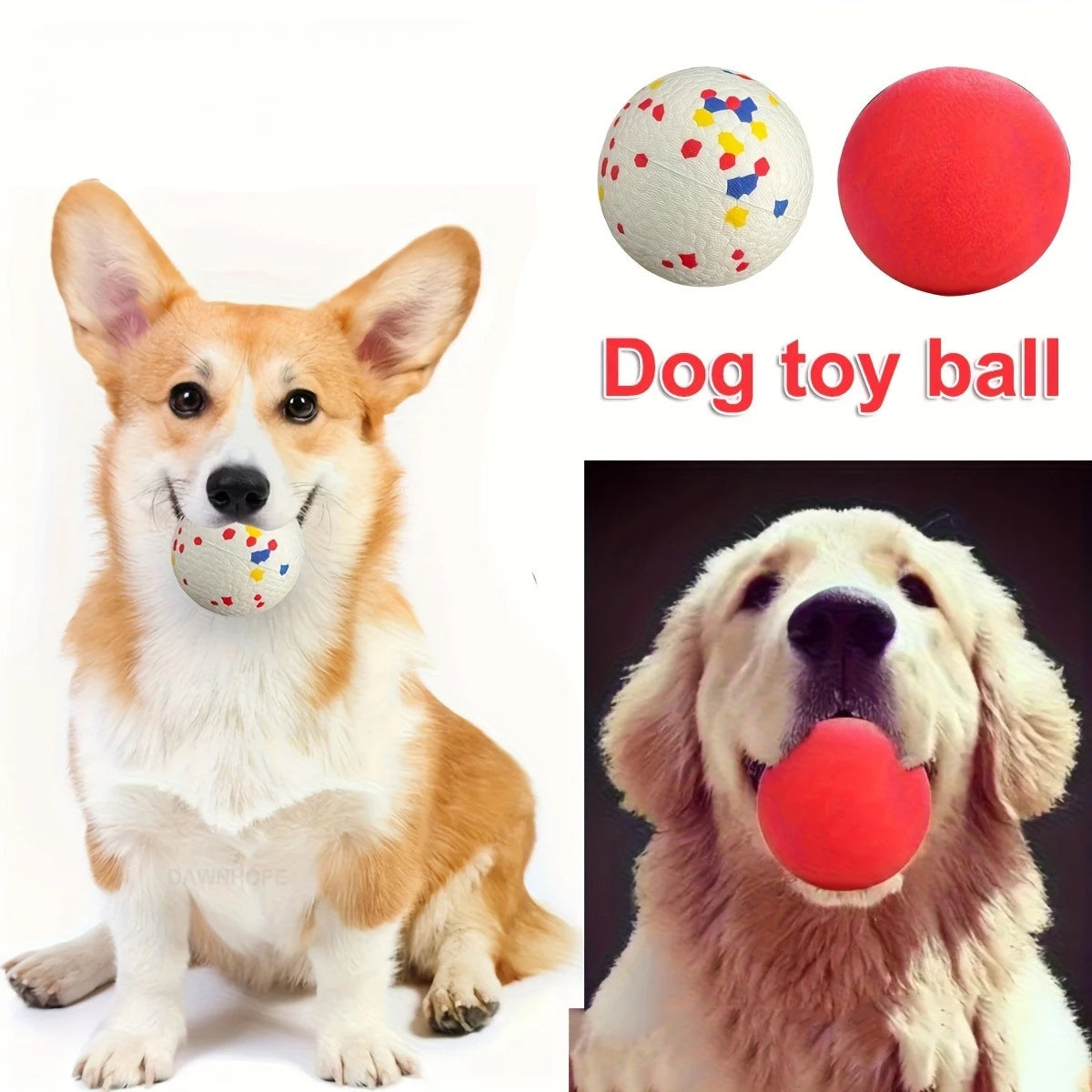 1/3/6/9Pcs Bite Resistant Solid Dog Ball Toys for Small Large Dogs High Elasticity E-TPU Pet Chew Ball Toy Interactive Puppy Toy
