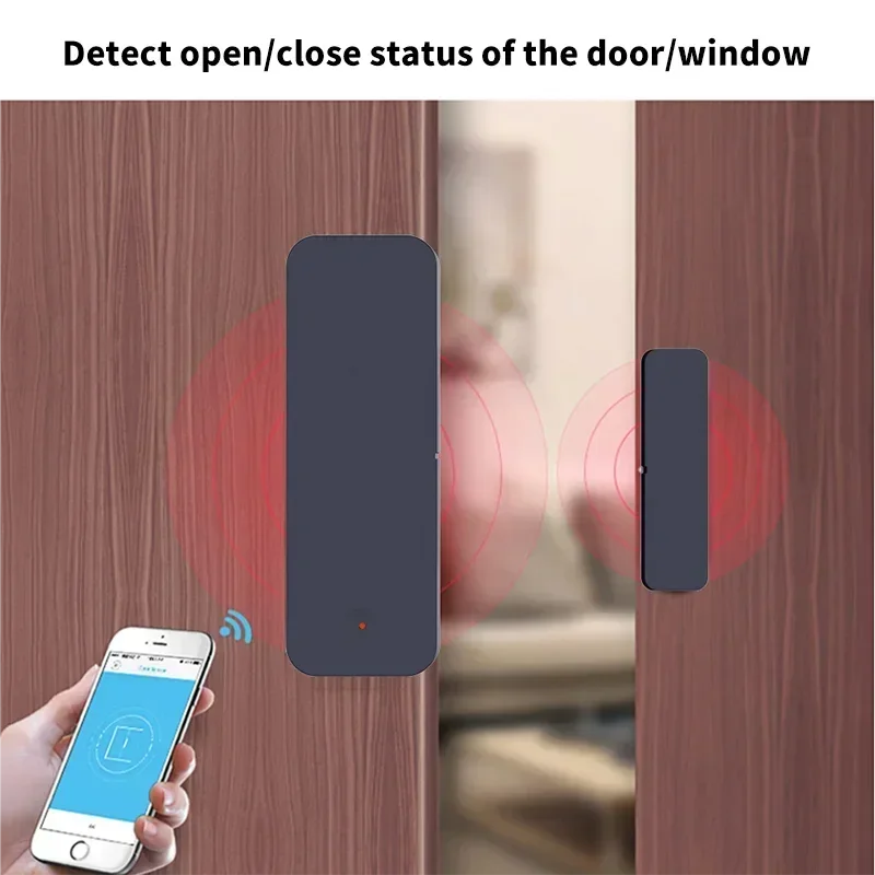Capteur de porte/fenêtre Tuya Zigbee, capteur magnétique anti-cambriolage, alarme, vie intelligente, compatible avec Alexa et Google Home