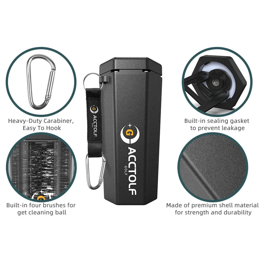 Machine de nettoyage de balles de golf avec serviette, porte-gobelet réutilisable, sac de golf portable, accessoires de nettoyage pour chariot, cadeau