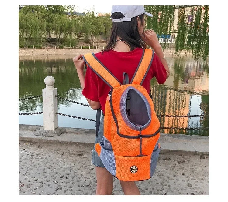 Double Shoulder Portable Outdoor Pet Dog Carrier Bag Travel Breathable Dog Backpack Outdoor Cat Carrier Pet Carrying Supplies