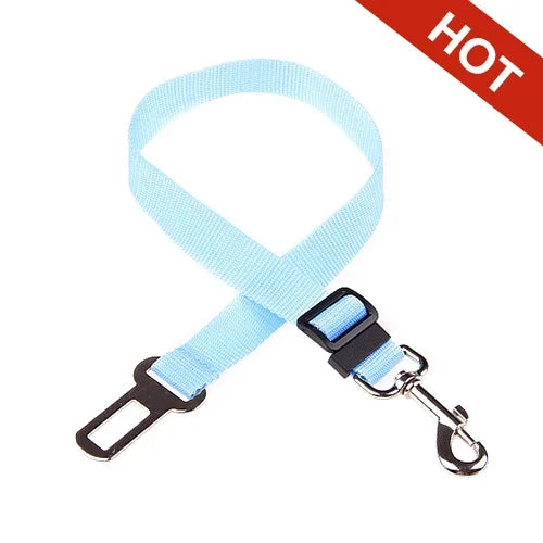 Ceinture de sécurité réglable pour chien et chat, harnais pour véhicule, clip de sécurité, levier de traction, colliers pour chien, accessoires pour chien