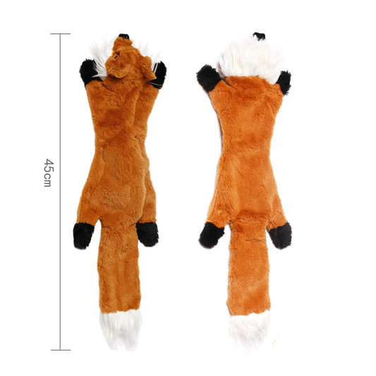 Jouet amusant pour chien, sans rembourrage, avec couineurs, en peluche durable, sans rembourrage, à mâcher