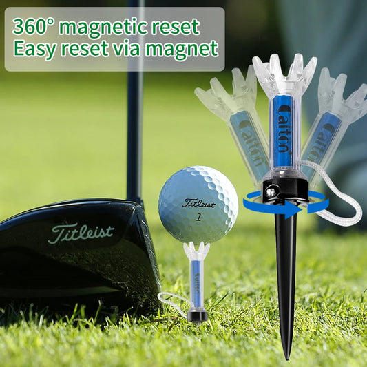 Ensemble de tees de golf magnétiques en plastique Caiton, améliorez votre jeu avec Caiton, rebond à 360 degrés, deux tailles, 5 pièces