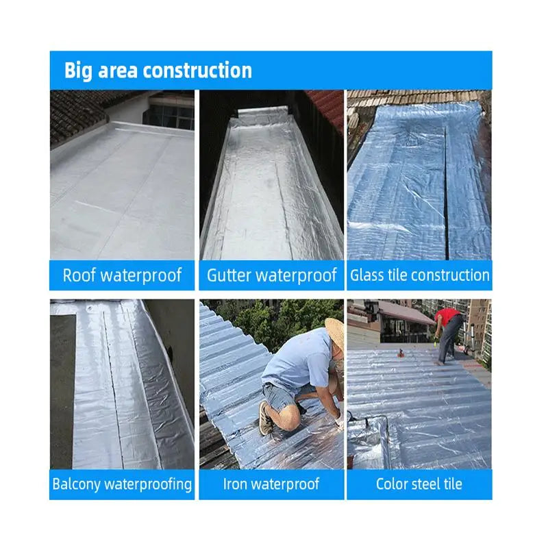 Ruban adhésif en butyle épais, résistant aux hautes températures, en aluminium, imperméable, pour réparation de fissures murales et de conduits de toit, 1 m/10 m