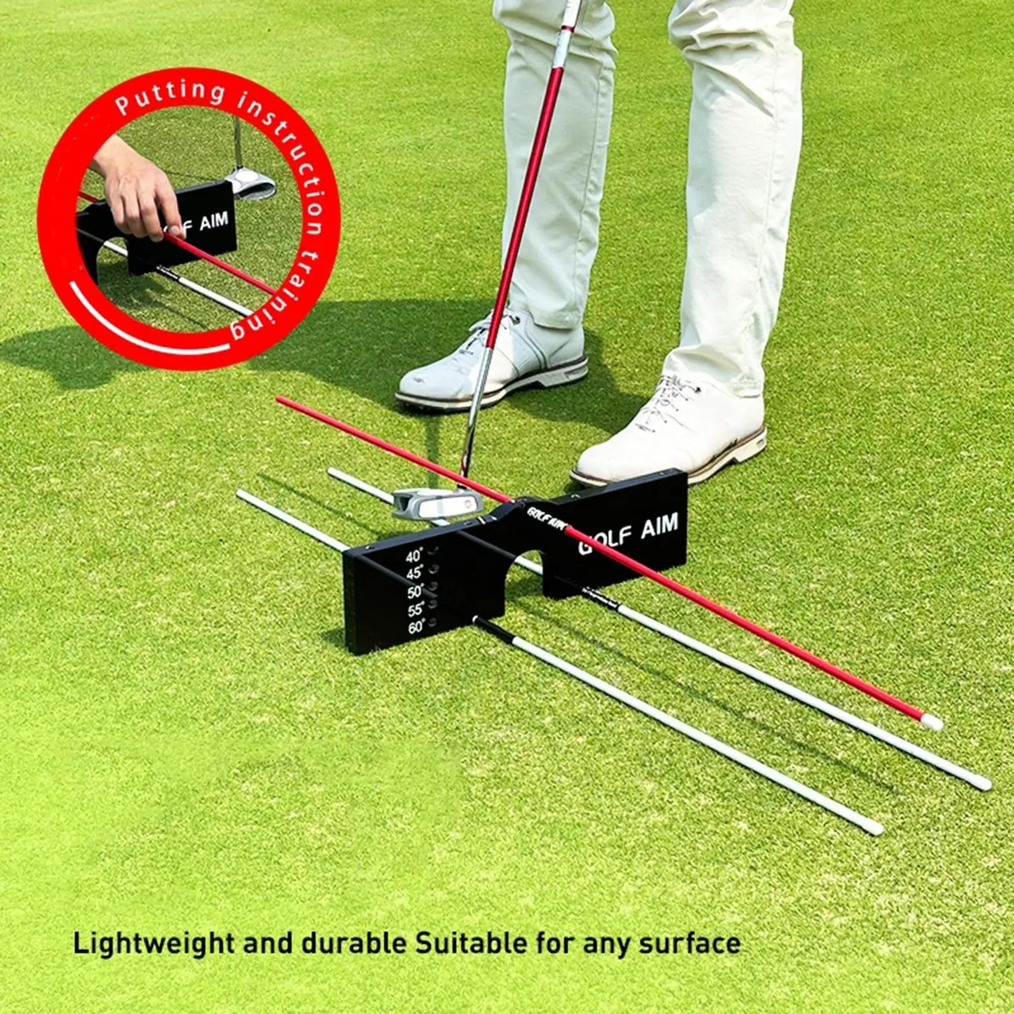 Accessoires d'aide à l'entraînement au golf, alignement de golf pour golfeur professionnel et amateur