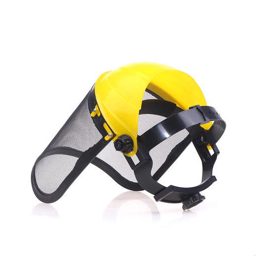1PC Garden Grass Trimmer Safety Helmet Hat with Full Face Mesh Protective Mask for Logging Brush Cutter Forestry Protection