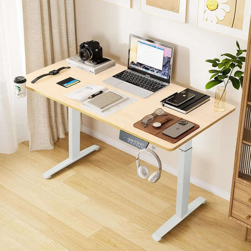 Bureau réglable en hauteur, bureau debout, bureau de mouvement, bureau d'ordinateur intelligent, bureau d'étude, bureau de jeu d'apprentissage.