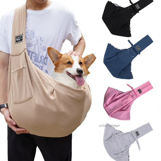 Sac à bandoulière confortable pour animaux de compagnie, sac de transport portable pour chats et chiots, fournitures de transport pour chiens
