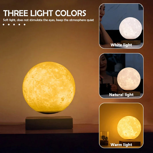 Lampe de lune flottante en lévitation