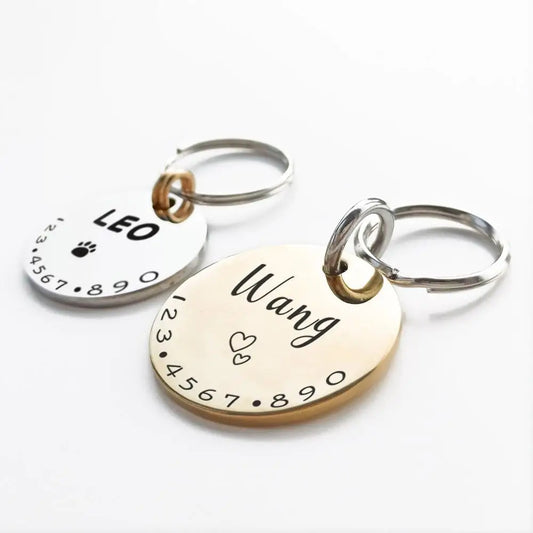 Médaillons d'identification personnalisée pour chien et chat, accessoire pour collier, MW001, chaîne gravée personnalisée, breloque, fournitures pour médaillon de chien, produits avec nom