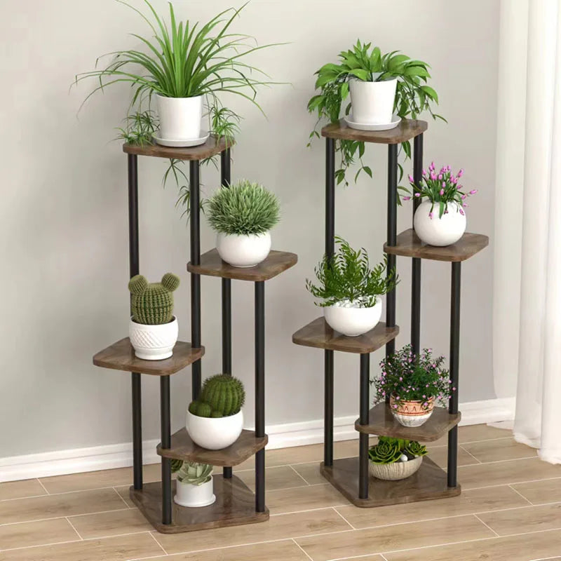 Support pour plantes, étagère de rangement en bois à 4, 5 ou 6 niveaux, présentoir pour pots de fleurs, présentoir d'intérieur pour plusieurs pots de fleurs