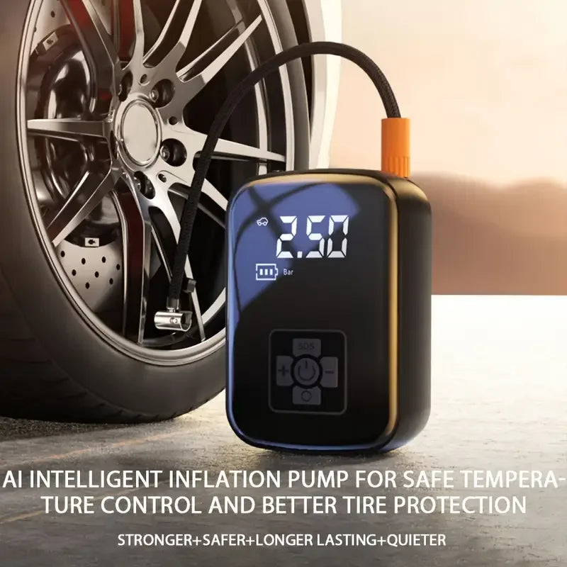 Wireless Air Compressor Portable Universal Electric Air Pump Tire Sensor Mini Inflatable Treasure for Car Motorcycle Basketball