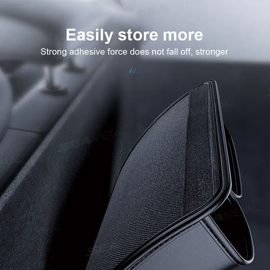 SEAMETAL Car Trunk Organizer Hanging Backseat Storage Bag Hook and Loop Fastener Leatherette Storage Pocket for SUV/MPV/Truck