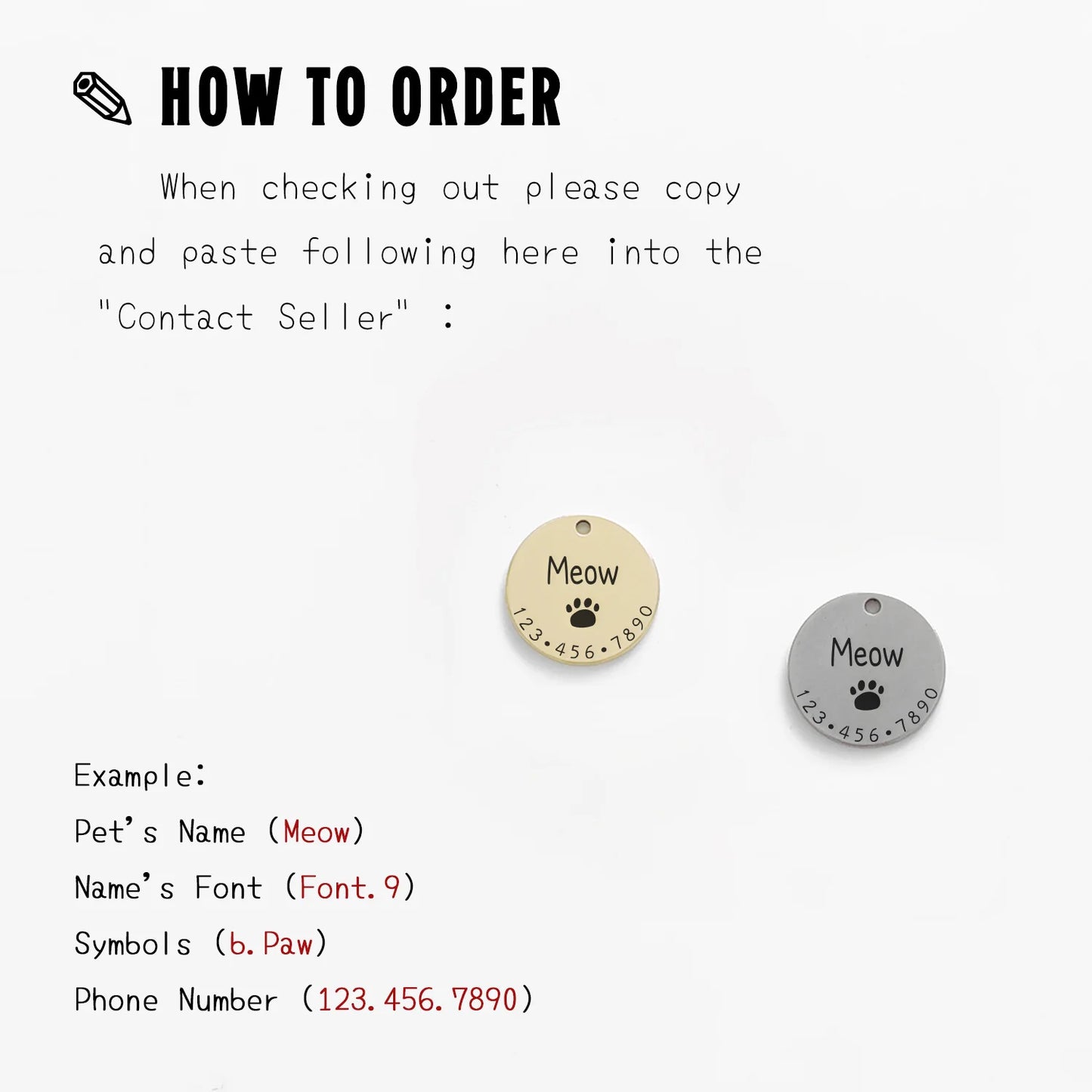 Médaillons d'identification personnalisée pour chien et chat, accessoire pour collier, MW001, chaîne gravée personnalisée, breloque, fournitures pour médaillon de chien, produits avec nom