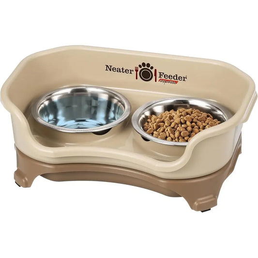 Gamelles surélevées anti-dégâts pour chiens, anti-déversement, anti-basculement, en acier inoxydable, mangeoire pour petits chiens, lavable au lave-vaisselle, pieds en caoutchouc