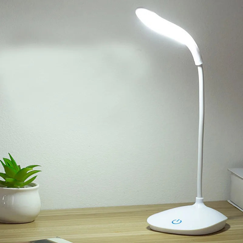 Lampe LED de lecture à chargement USB pour dortoir, protection des yeux, perles, variateur tactile à trois vitesses