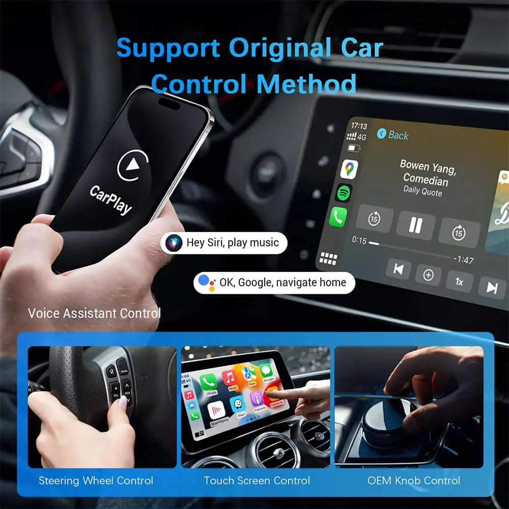 Wireless Carplay Android Auto Adapter Smart Mini Bt Wifi Usb Dongle For OEM Car Plug and Play WiFi Bluetooth Auto Connect