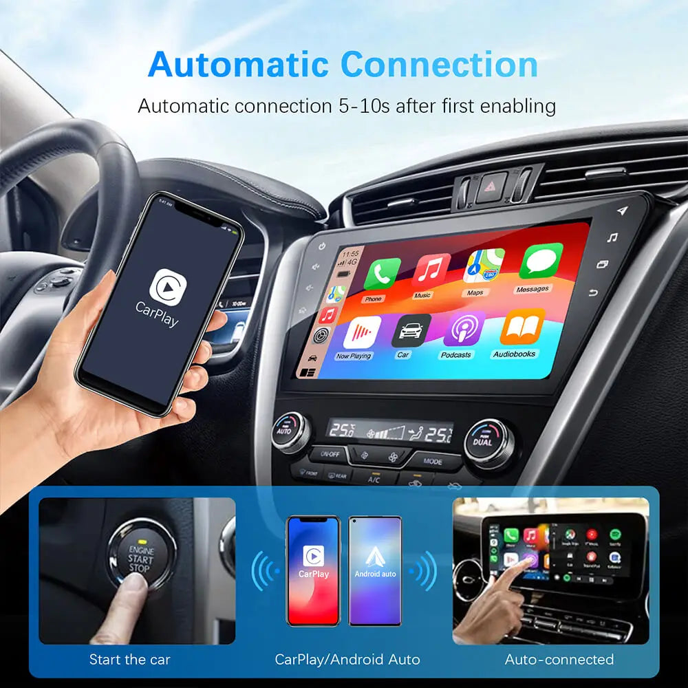 Wireless Carplay Android Auto Adapter Smart Mini Bt Wifi Usb Dongle For OEM Car Plug and Play WiFi Bluetooth Auto Connect