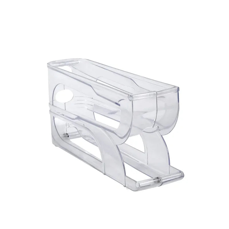 1Pc 3/4 Tier Home Automatic Rolling Egg Storage Box, Kitchen Refrigerator Side Door, Egg Preservation Rack,Easy To Clean