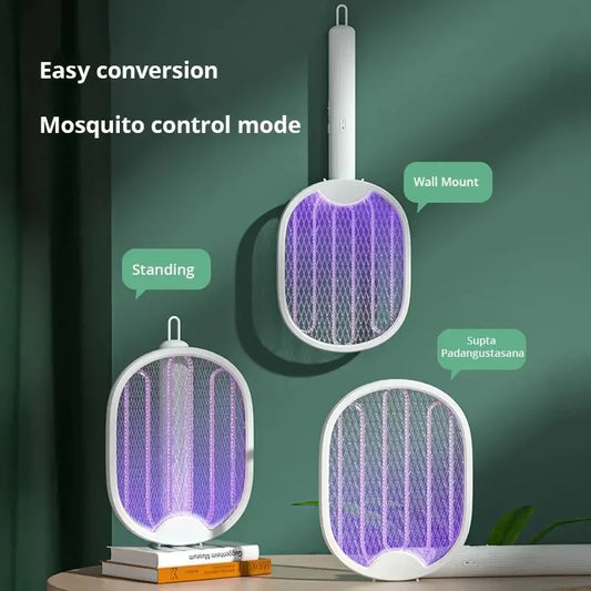 Lampe anti-moustiques électrique pliable et rechargeable par USB, 1 pièce, tapette à mouches, 3 000 V