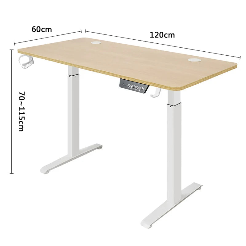 Bureau réglable en hauteur, bureau debout, bureau de mouvement, bureau d'ordinateur intelligent, bureau d'étude, bureau de jeu d'apprentissage.