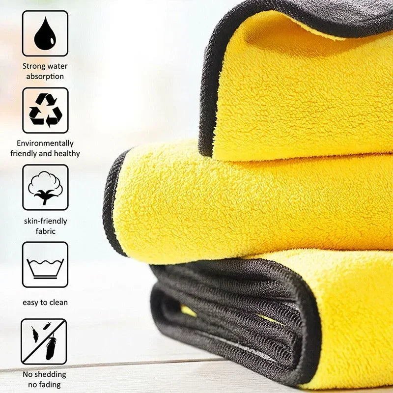 Lot de 1/10 serviettes de nettoyage en microfibre