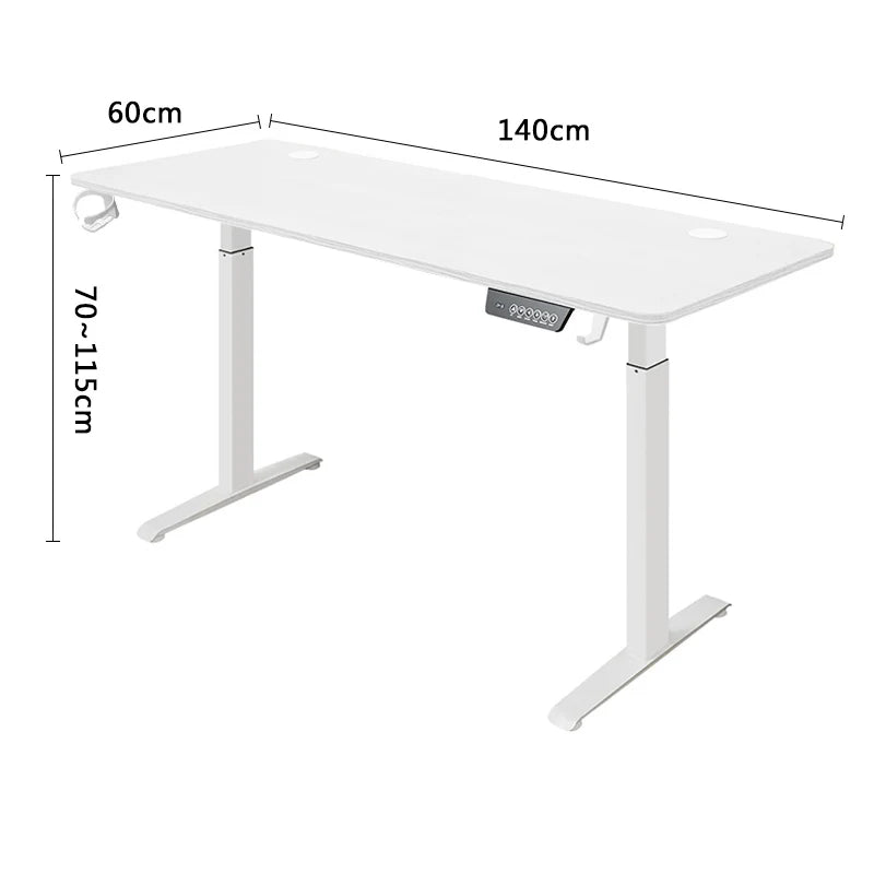 Bureau réglable en hauteur, bureau debout, bureau de mouvement, bureau d'ordinateur intelligent, bureau d'étude, bureau de jeu d'apprentissage.