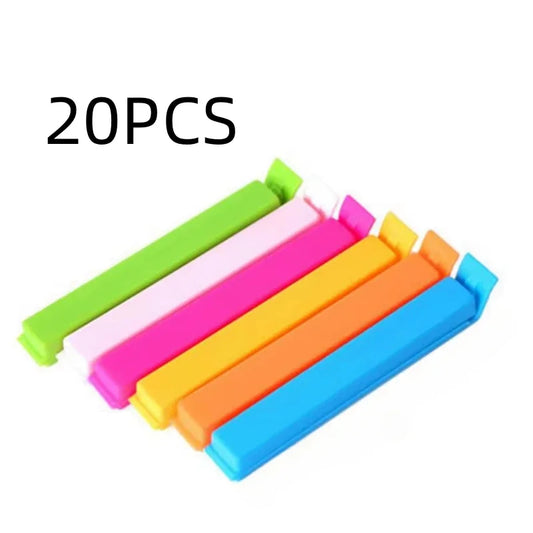 10/20Pcs Portable New Kitchen Storage Food Snack Seal Sealing Bag Clips Sealer Clamp Plastic Tool Kitchen Accessories Wholesale