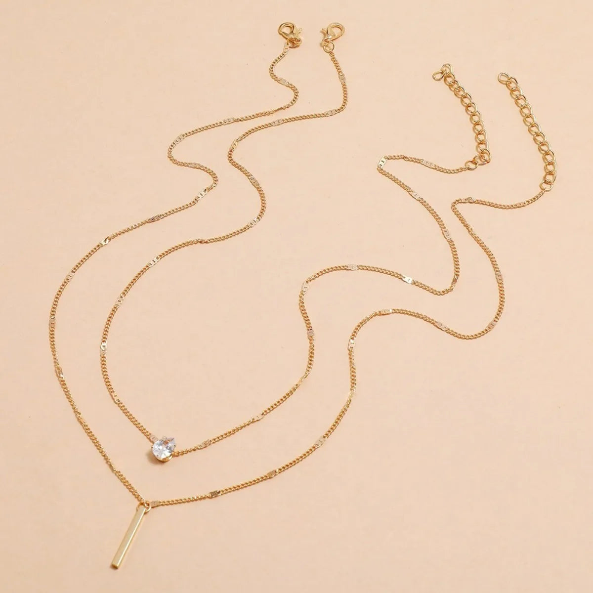 Trendy Zircon Pendant Necklace For Women Multilayer Chain Choker Fashion Female Party Shiny Jewelry Gift