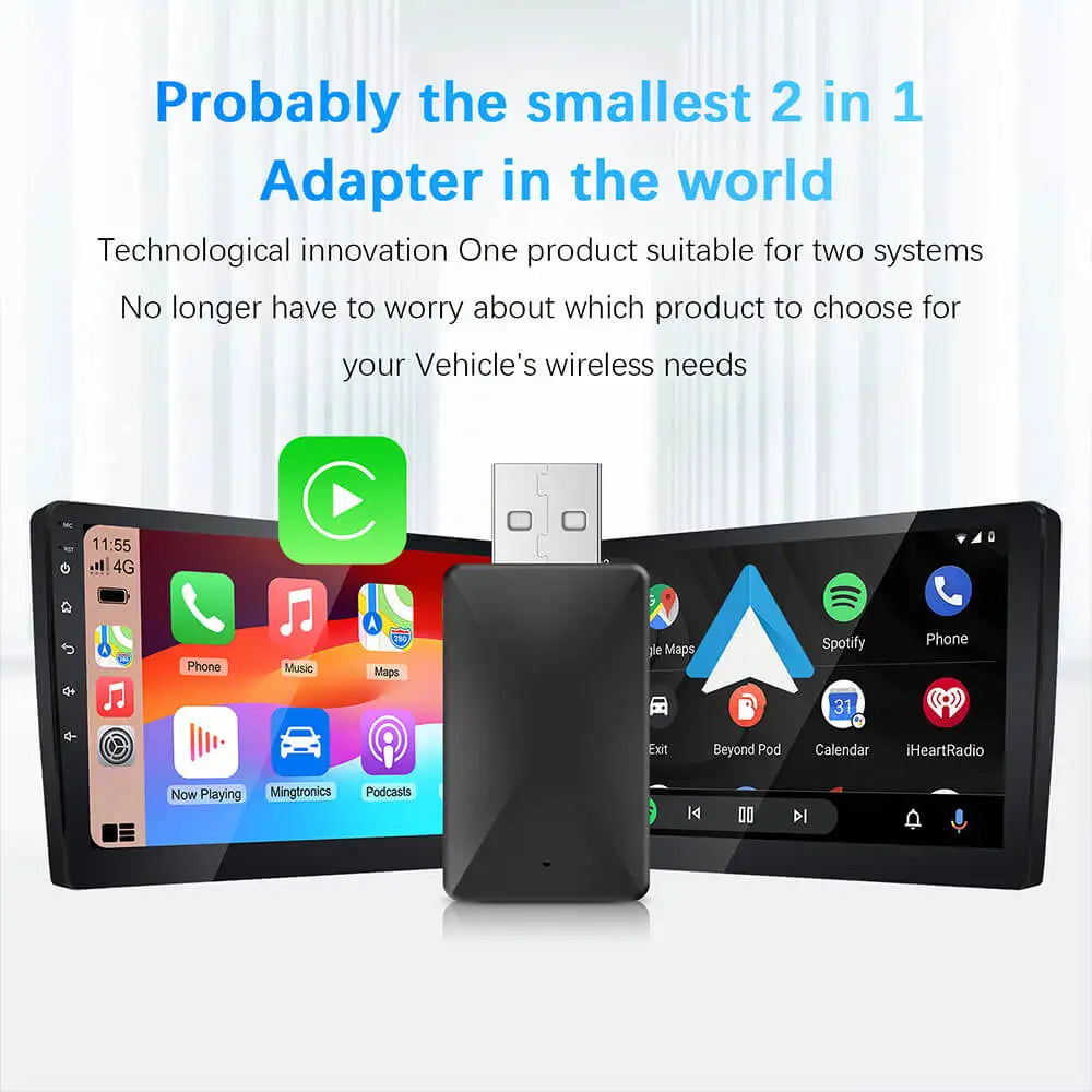 Wireless Carplay Android Auto Adapter Smart Mini Bt Wifi Usb Dongle For OEM Car Plug and Play WiFi Bluetooth Auto Connect