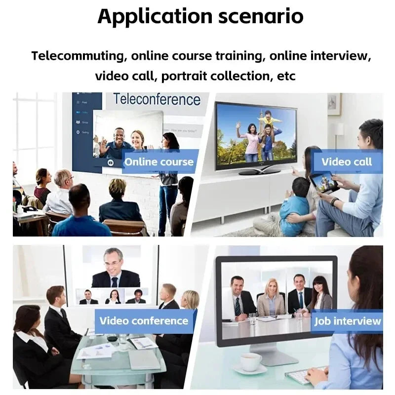 Mini webcam HD 1080P avec microphone, interface USB compatible avec ordinateur portable et de bureau, adaptée aux conférences vidéo en direct