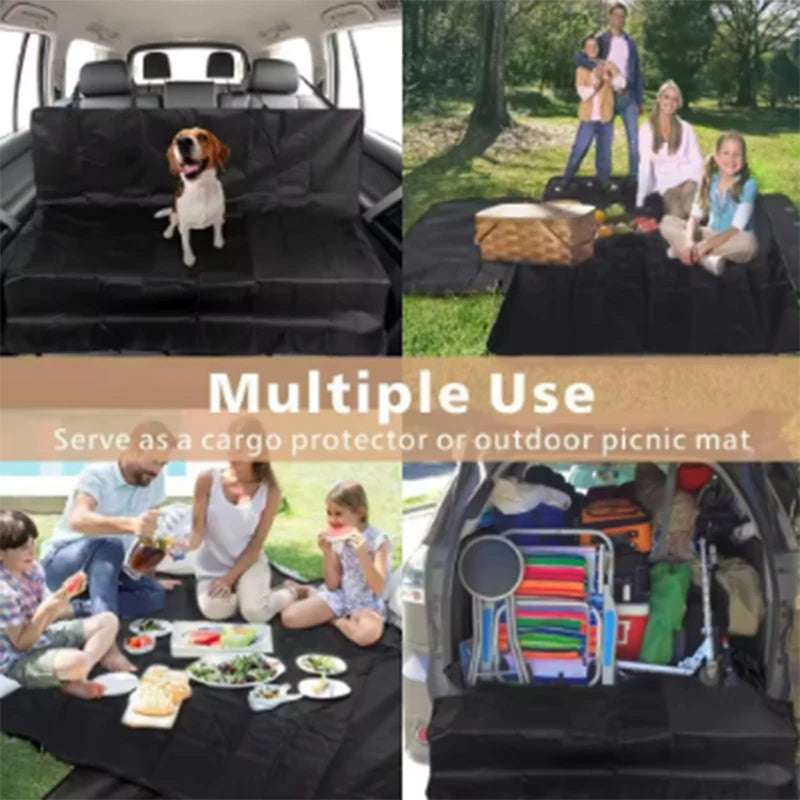 1pc/2pcs Waterproof 600D Oxford Cloth Dog Car Seat Cover Pet Travel Dog Carrier Car Trunk Mat SUV Cargo Liner For Dogs