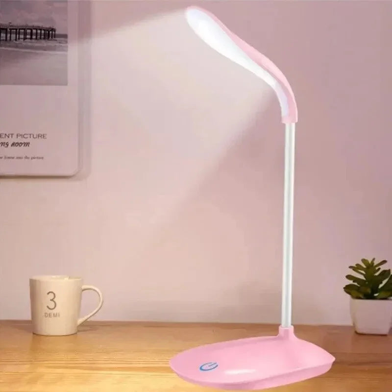 Lampe LED de lecture à chargement USB pour dortoir, protection des yeux, perles, variateur tactile à trois vitesses