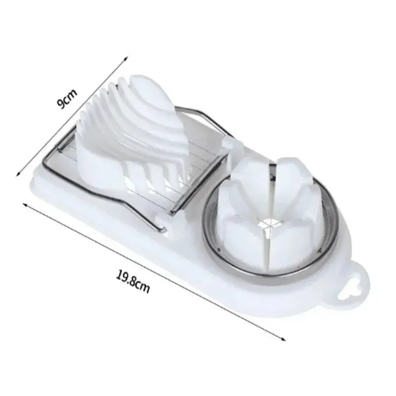 1/2PC Multi Functional Egg Cutting Artifact Stainless Steel Slicer Fancy Splitter Kitchen Divider Two in One Egg Cutter Tools