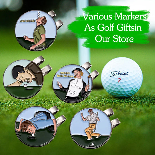 Marqueur de balle de golf magnétique amovible en alliage, accessoire de golf créatif, amusant et tendance, décoration de vacances, cadeaux