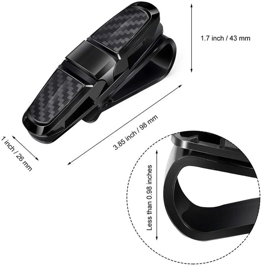 1pcs Car Glasses Holder Portable Eyeglasses Sunglasses Case Ticket Card Clamp Car Sun Visor Clip ABS Auto Accessories
