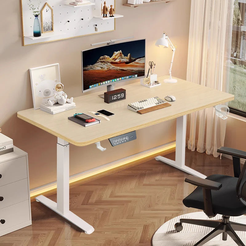 Bureau réglable en hauteur, bureau debout, bureau de mouvement, bureau d'ordinateur intelligent, bureau d'étude, bureau de jeu d'apprentissage.