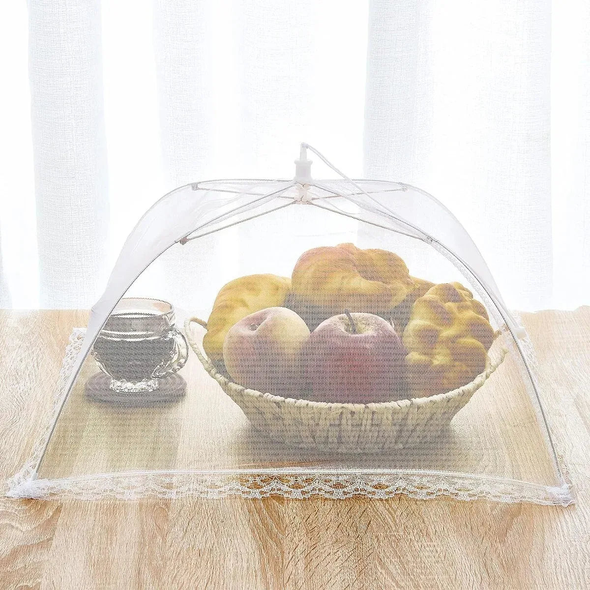Food Cover: Summer Dustproof Fly Folding Table Cover, Fly proof Bowl Rice Cover, Food Dust Covering Artifact