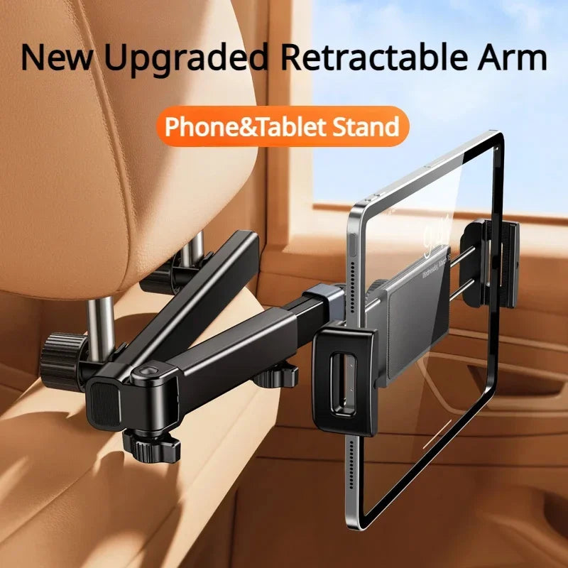 Telescopic Car Rear Pillow Phone Holder Tablet Rotating Car seat Rear Stand Headrest Brac ket for Phone Tablet 5 13 Inch