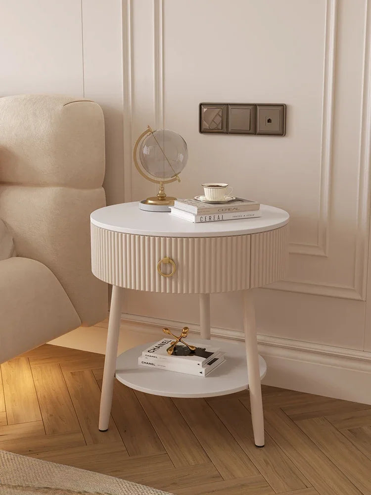 Metal Kawaii Night Table Storage Minimalist Japandi Nordic Trendy Bedside Table Modern Slate Meuble De Rangement Home Furniture