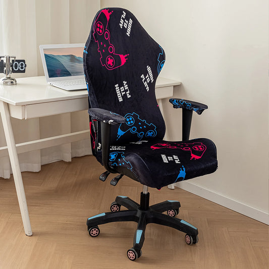 Housse de chaise de jeu en velours, douce et élastique, en élasthanne, extensible et rotative