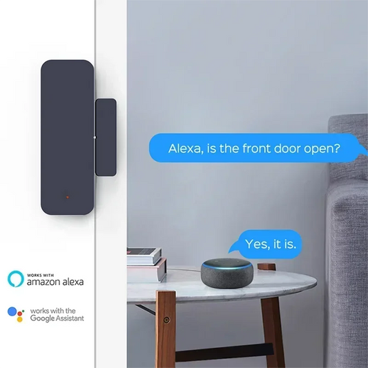 Capteur de porte/fenêtre Tuya Zigbee, capteur magnétique anti-cambriolage, alarme, vie intelligente, compatible avec Alexa et Google Home