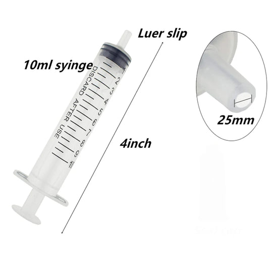 Lot de 2 à 20 seringues réutilisables en plastique de 1 à 10 ml pour mesurer les nutriments