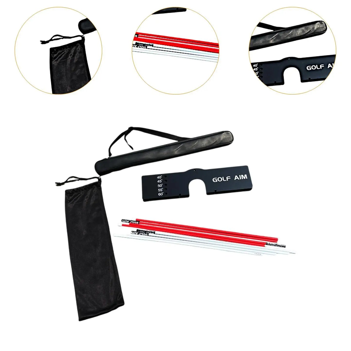 Accessoires d'aide à l'entraînement au golf, alignement de golf pour golfeur professionnel et amateur