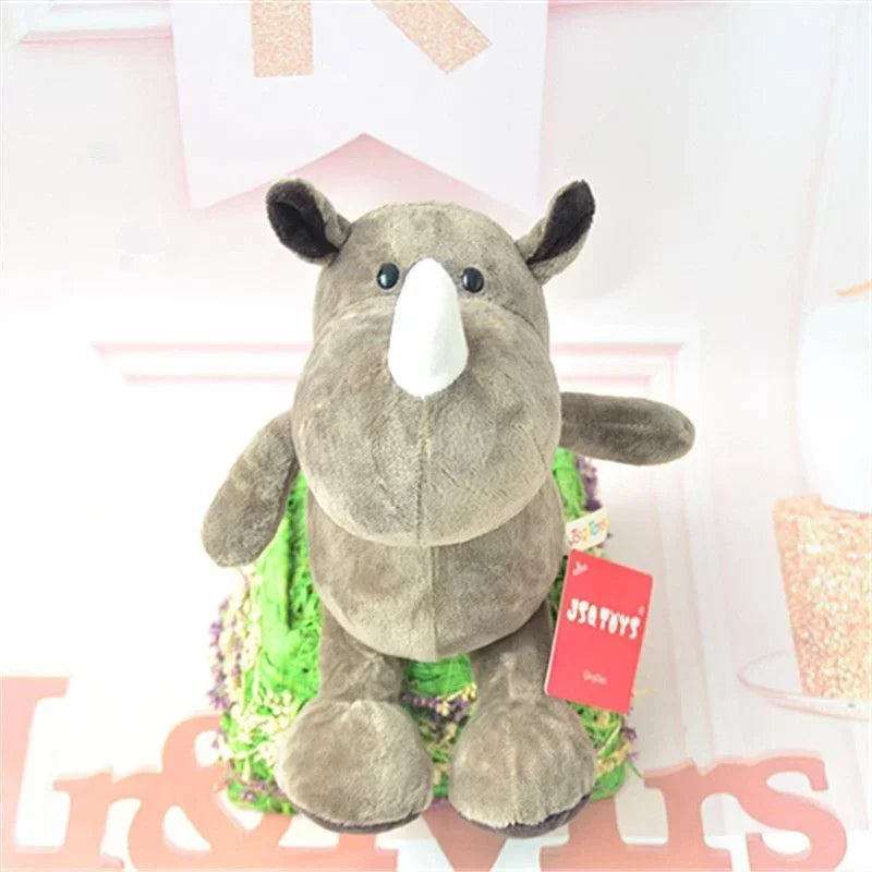 Peluche Kawaii de 25 cm, animal de la jungle, chien, zèbre, éléphant, lion, renard, girafe, jouets pour enfants, cadeau d'anniversaire