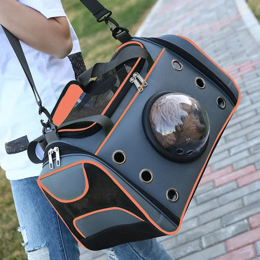 Sac de transport pour chien, sac à bandoulière portable pour animaux de compagnie, sac à dos respirant de grande capacité pour chats et petits chiens