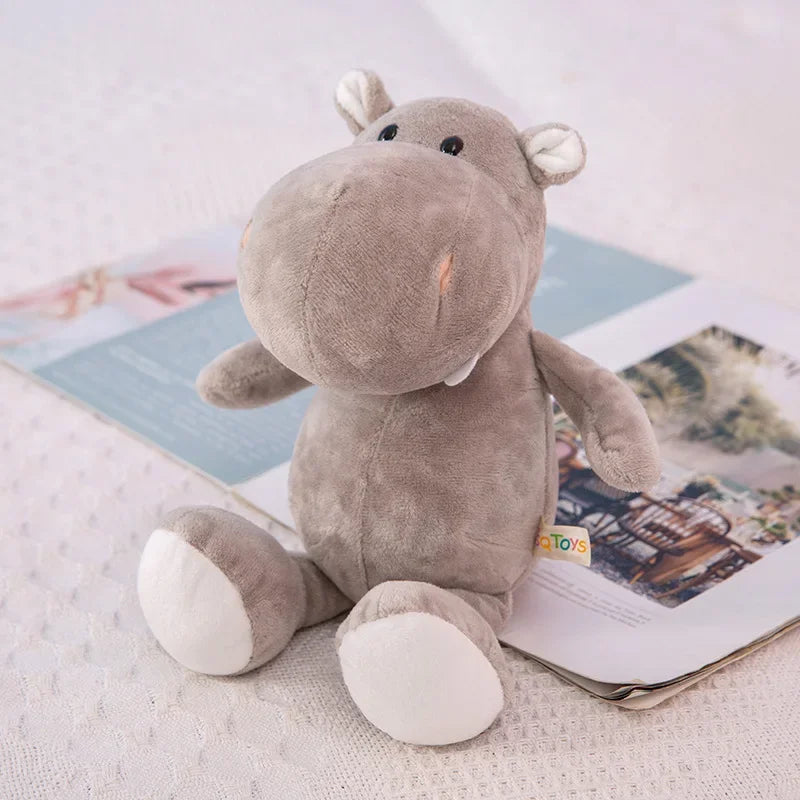 Peluche Kawaii de 25 cm, animal de la jungle, chien, zèbre, éléphant, lion, renard, girafe, jouets pour enfants, cadeau d'anniversaire