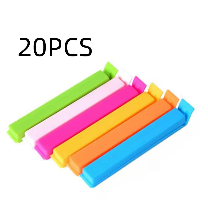 10/20Pcs Portable New Kitchen Storage Food Snack Seal Sealing Bag Clips Sealer Clamp Plastic Tool Kitchen Accessories Wholesale
