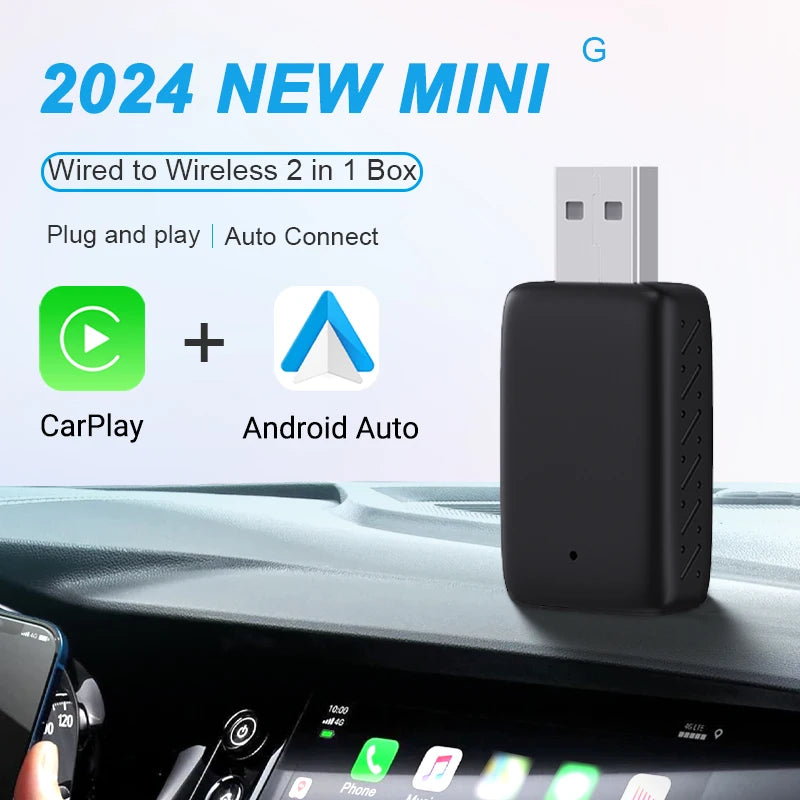 Wireless Carplay Android Auto Adapter Smart Mini Bt Wifi Usb Dongle For OEM Car Plug and Play WiFi Bluetooth Auto Connect